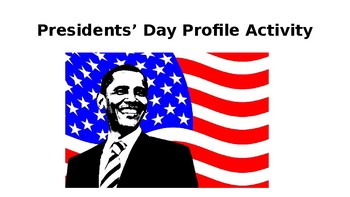 Preview of Presidential Profile Activity