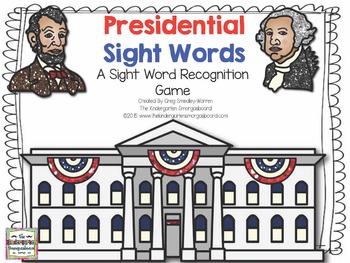 Preview of Presidential Sight Words Game