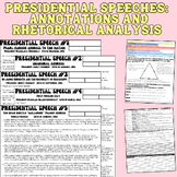 Presidential Speeches Rhetorical Annotations & Analysis Bundle!