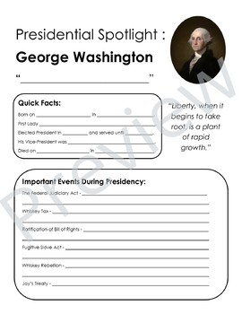 Preview of Presidential Spotlight: George Washington