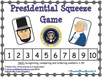Preview of Presidential Squeeze Number Game