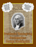 Presidential Thanksgiving Proclamation Washington DBQ Unit