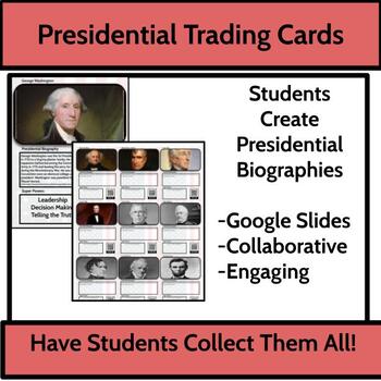 Preview of Presidential Trading Cards (Students Create President's Biography)