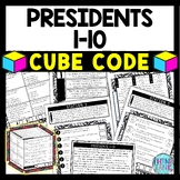 Presidents 1-10 Cube Stations - Reading Comprehension Acti