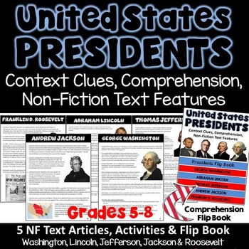 Preview of Presidents - Informational Text Passages and Comprehension Questions