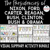 Presidents Activity Visual Summaries BUNDLE Nixon to Obama