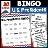 Presidential Election 2020 Presidents of the United States BINGO