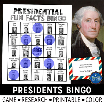 Preview of Presidents Bingo Game