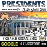 Presidents Biography Report Google Classroom Distance Learning