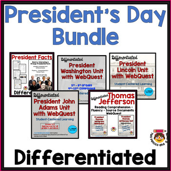 Preview of Presidents Bundle: Reading Comprehension, Fluency, History, Paired Text +++