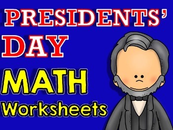 Preview of Presidents Day Math Worksheets (Quick math skills review for kids!)