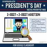 Presidents Day 2-Digit Addition Math Digital Pixel Art Act