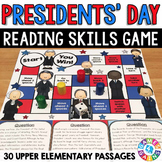 Presidents Day Activity Reading Comprehension Passages Gam