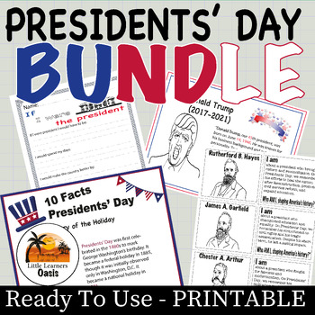 Preview of Presidents Day 50% Off Sale Bundle - Activities, Worksheets, Biography Research