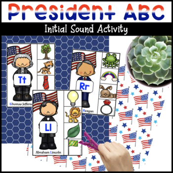 Preview of Presidents' Day ABC for Initial Sound Identification