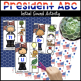 Presidents' Day ABC for Initial Sound Identification