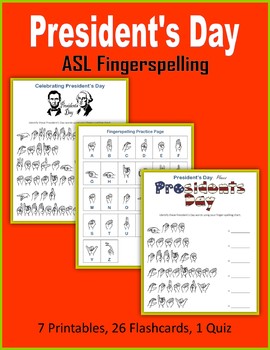 Preview of Presidents' Day - ASL Fingerspelling (Sign Language)