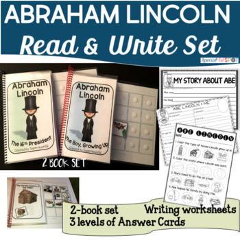 Presidents' Day Abraham Lincoln Interactive Books and Writing Packet