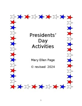 Preview of Presidents' Day Activities