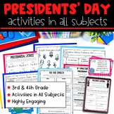 Presidents' Day Activities - 3rd Grade - All Subjects