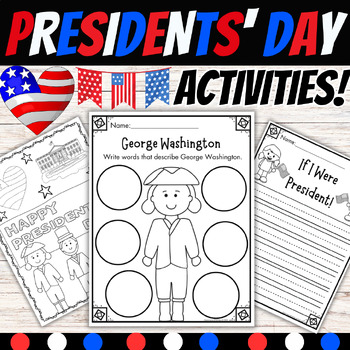 Preview of Presidents Day Activities Literacy Writing George Washington Abraham Lincoln