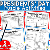 Presidents Day Activities Puzzles | Word Search & Crosswor
