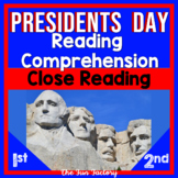 Presidents Day Activities Reading Comprehension Close Read