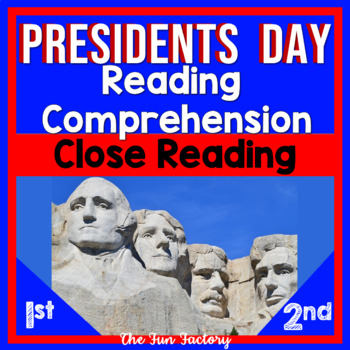 Preview of Presidents Day Activities Reading Comprehension Close Reading for Presidents Day