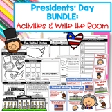Presidents' Day Activities and Write the Room BUNDLE: K-3rd