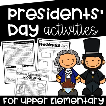 Preview of Presidents' Day Activities for Upper Elementary Math, Reading, Language Arts