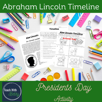 Preview of Abraham Lincoln Timeline Activity|1st -4th Grade US History worksheets