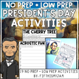 Presidents Day Activity Pack with Editable Bingo Cards