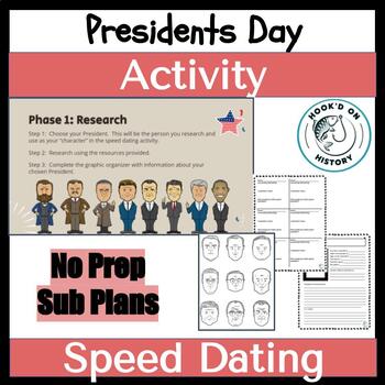 Preview of Presidents Day Activity-Speed Dating (Editable + Google + Sub Plans)