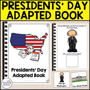 Preview of Presidents' Day Adapted Book | Adapted Books for Special Education