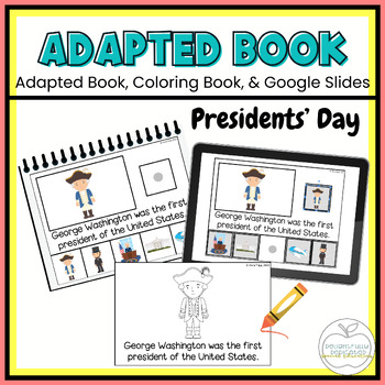 Preview of Presidents' Day Adapted Book (Print and Digital) Special Education