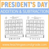 Presidents Day Addition and Subtraction Worksheets