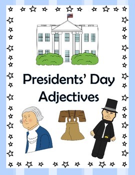 Preview of Presidents' Day Adjectives