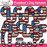 Presidents Day Alphabet Letter Clipart: Patriotic Clip Art