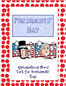 Preview of Presidents' Day Alphabetical Word Sort