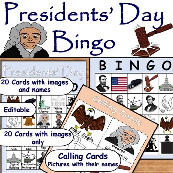 Preview of Presidents’ Day Bingo: Explore U.S. History with Presidents and Symbols/February