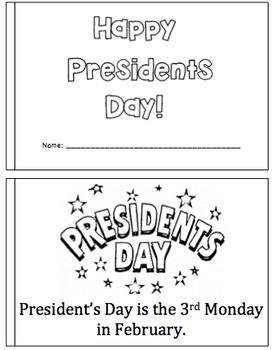 Preview of Presidents Day Book