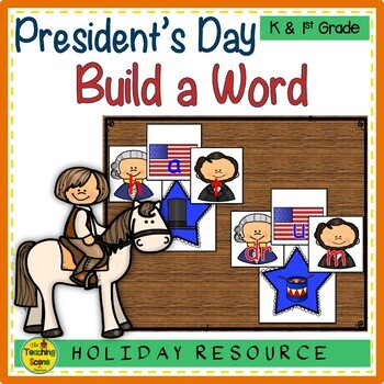 Preview of Presidents' Day  Build a CVC Word