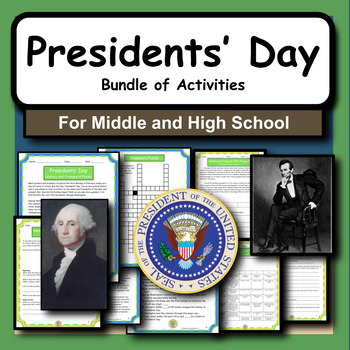 Preview of Presidents Day Bundle: Middle and High School History or Social Studies Classes