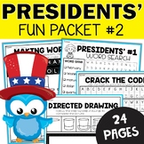 Presidents Day Busy Packet  - Fun Work February 2nd 3rd Wi