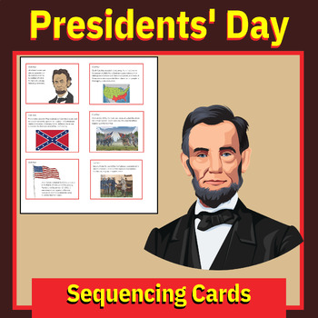 Preview of Presidents' Day - Civil War Sequencing Cards for 3rd-6th Grade