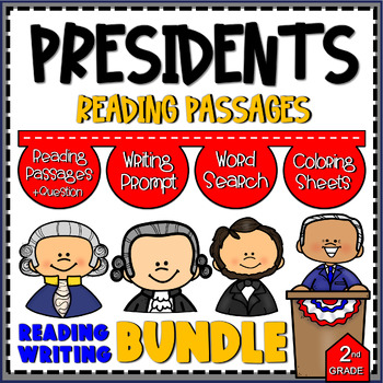 Preview of Presidents' Day Classroom Activities for Second Grade - Reading and Writing