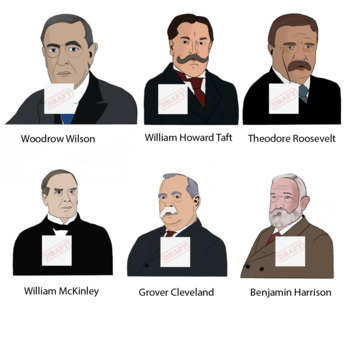 President's Day Clip Art- Busts of Every President! by The Shelf Life