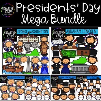 Preview of Presidents' Day Clipart Bundle {Creative Clips Clipart}