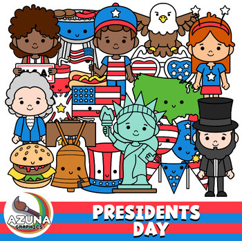 Preview of Presidents Day Clipart Color Blackline