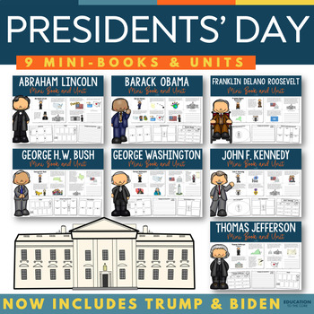 Preview of Presidents Day Activities Mini-Books & Comprehension Graphic Organizers Bundle